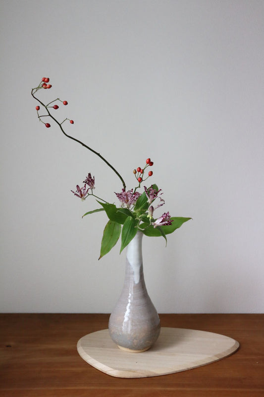 Crane neck flower vase